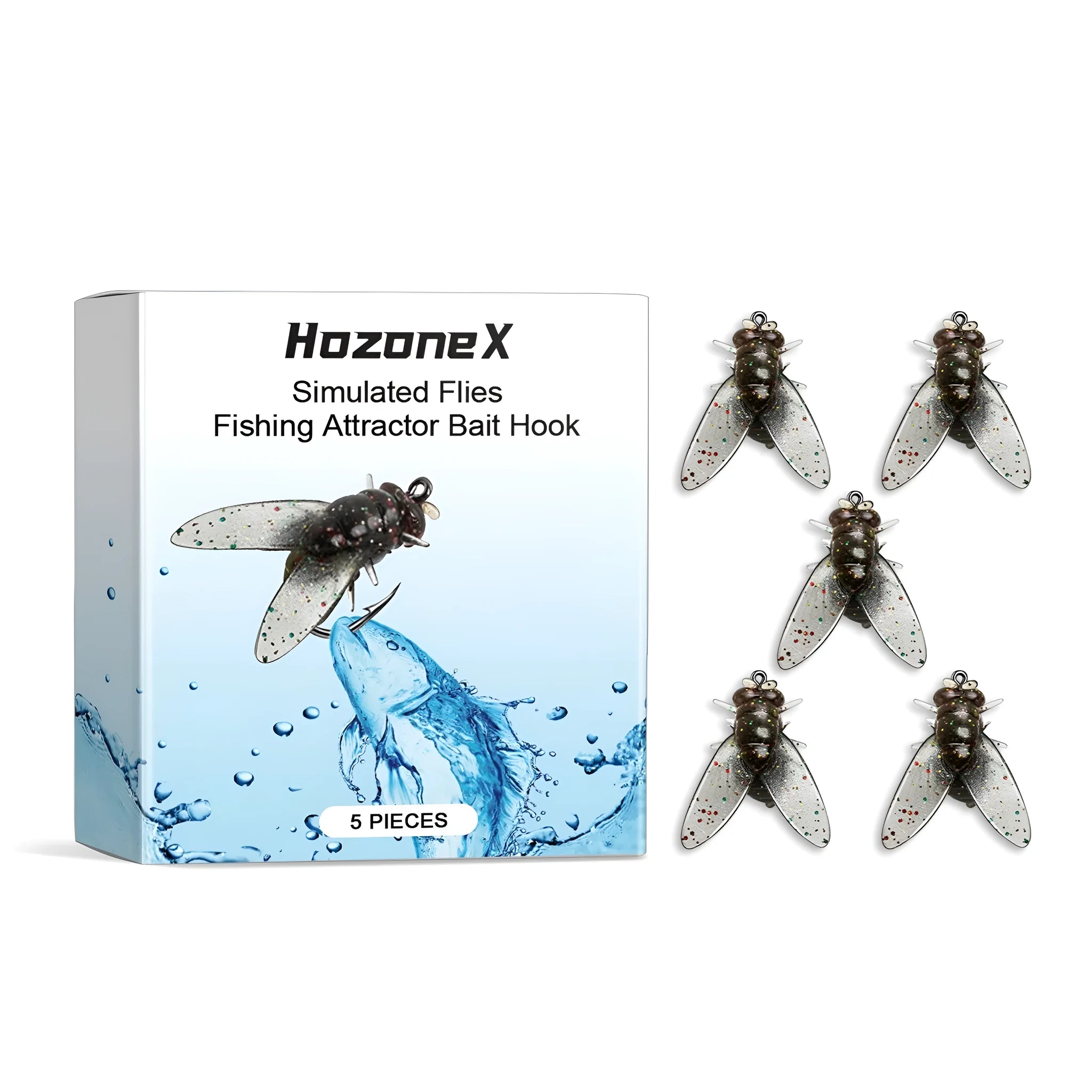 Five 1.5cm biomimetic insect soft fishing baits for fly hooks with TPR and silicone construction
