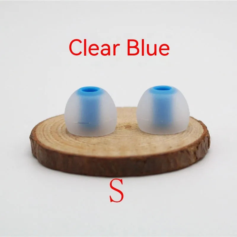 Two-tone silicone earphone sleeves for in-ear headphones with 3.8mm aperture