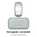 Memory foam computer wrist rest with silicone base in grey cloth cover style