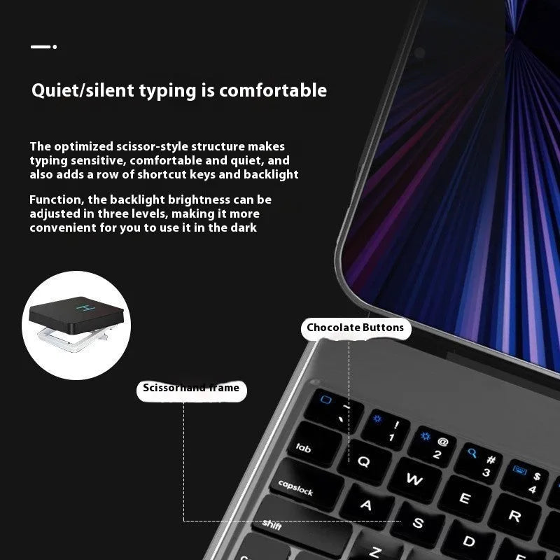 Wireless Bluetooth keyboard with magnetic protective sleeve for iPad tablets in five colour options