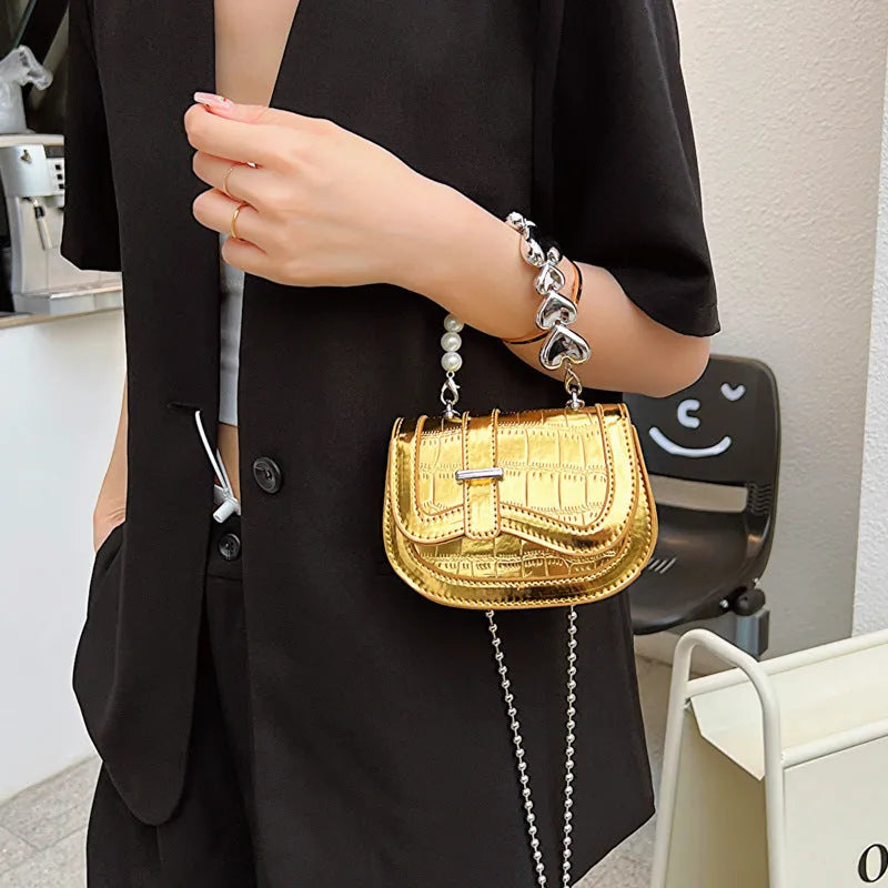 Women's black PU mini tote crossbody bag with phone pocket and single shoulder strap