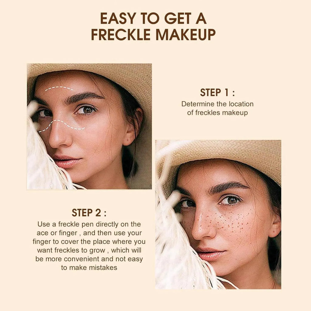 Dark brown waterproof freckle pen cosmetic marker for natural-looking face application