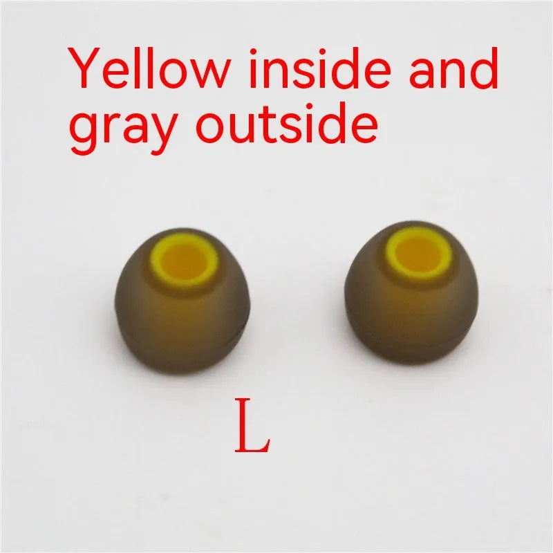 Two-tone silicone earphone sleeves for in-ear headphones with 3.8mm aperture