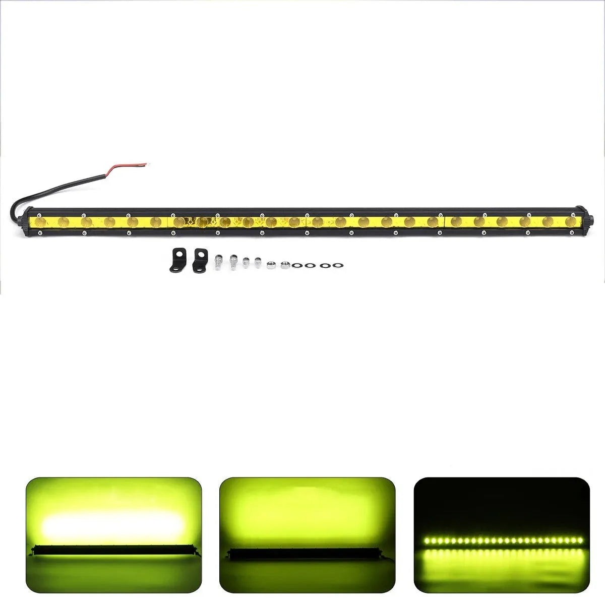 25-inch single row LED light bar for car with aluminium alloy housing