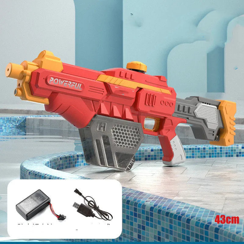 Electric continuous firing water gun with 660ML automatic water absorption in blue English colour box