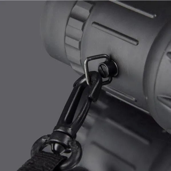 Black 16x52 monocular telescope showing eyepiece and objective lens
