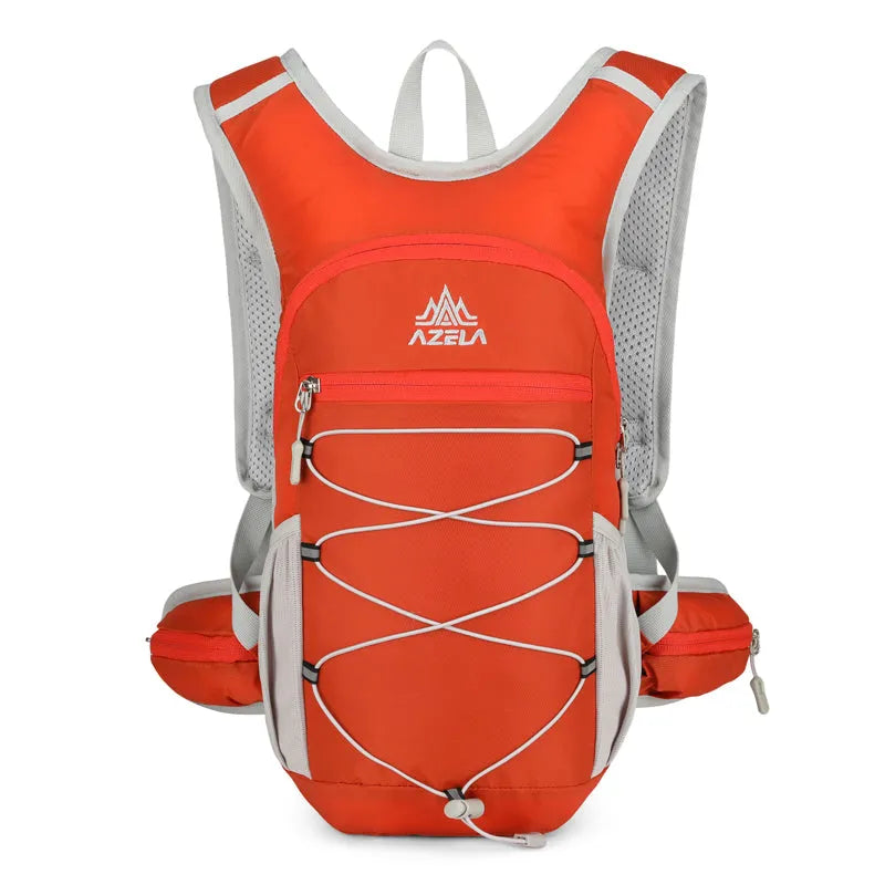 AZELA lightweight hydration backpack with breathable mesh and bungee cord for trail running hiking