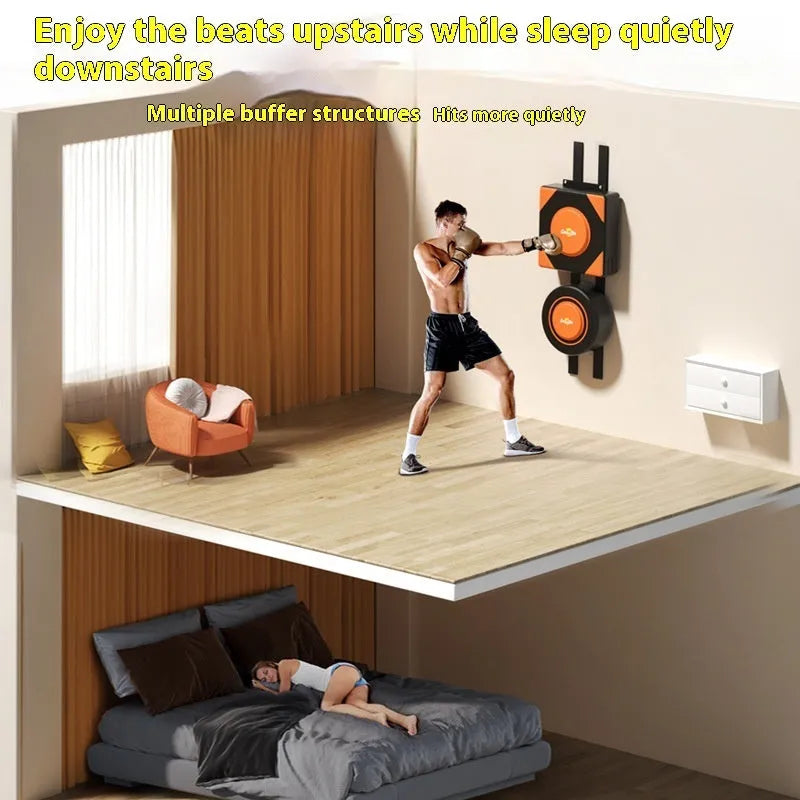 Wall mounted PU leather boxing sandbag punching target for home fitness training