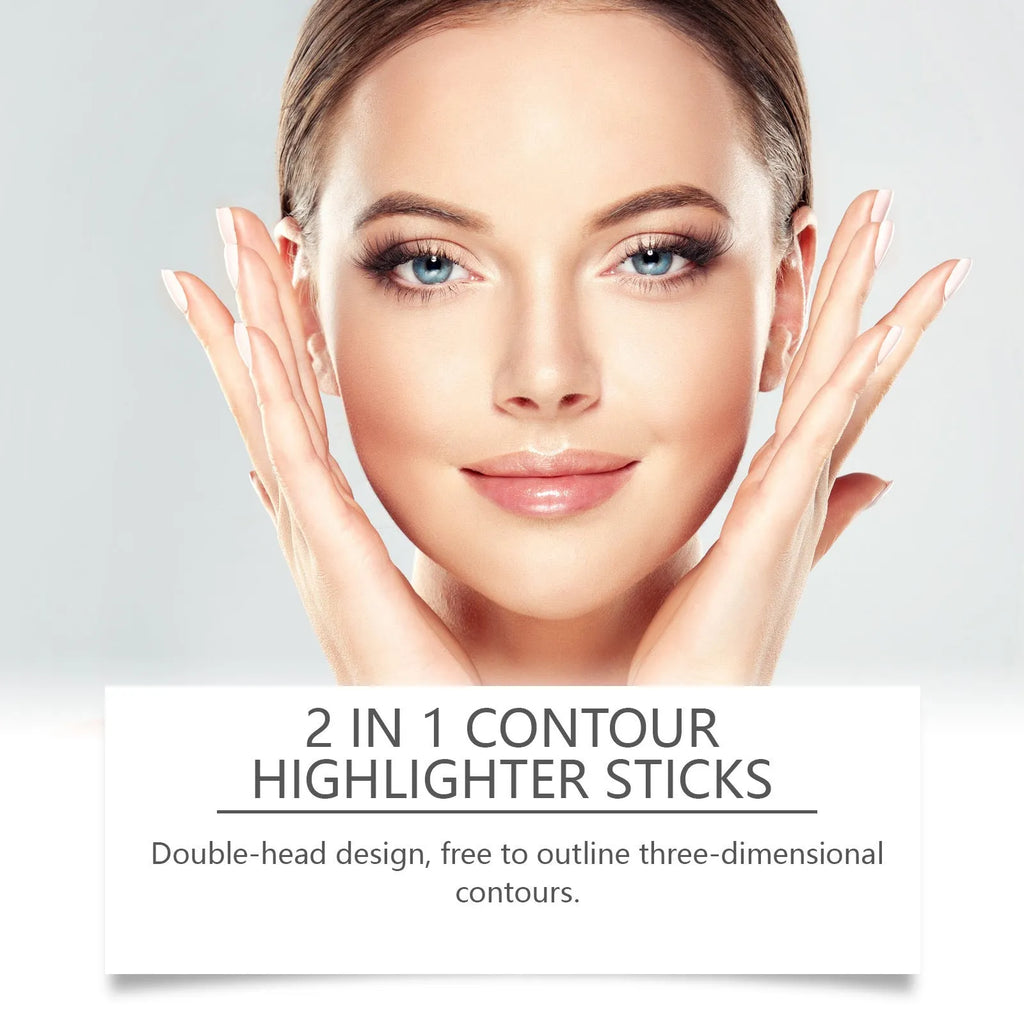 2-in-1 makeup highlighter and concealer pencil in a choice of three brown shades.