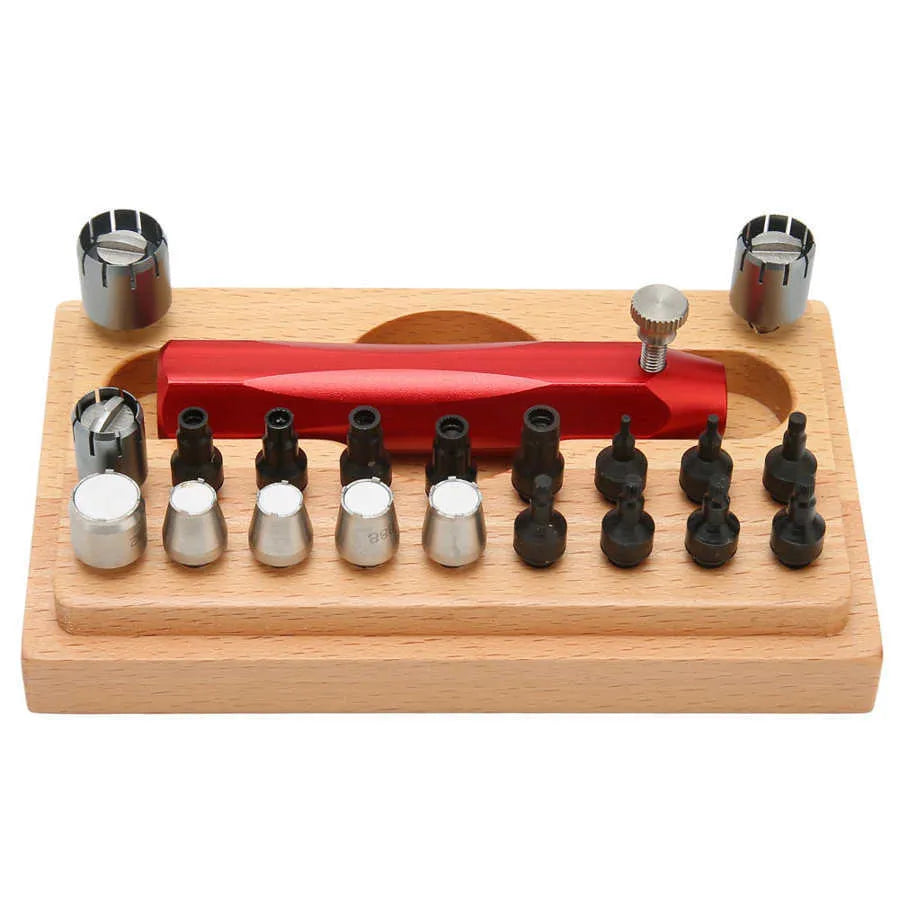 20-piece steel watch repair tool extracting tube open set for removing watch case backs