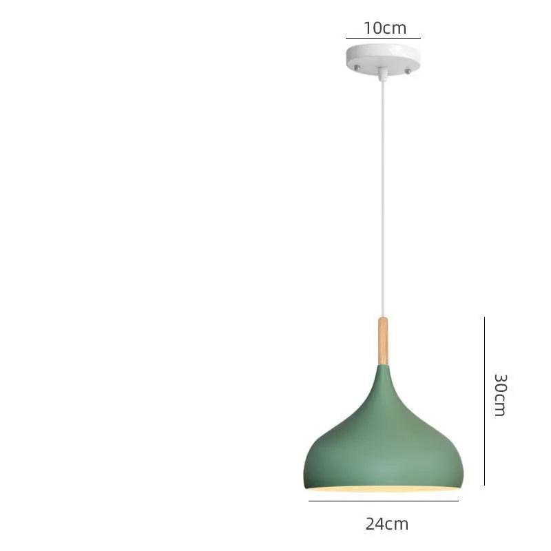 Modern single-head macarone pendant light with an adjustable cord, shown in a selection of colours.
