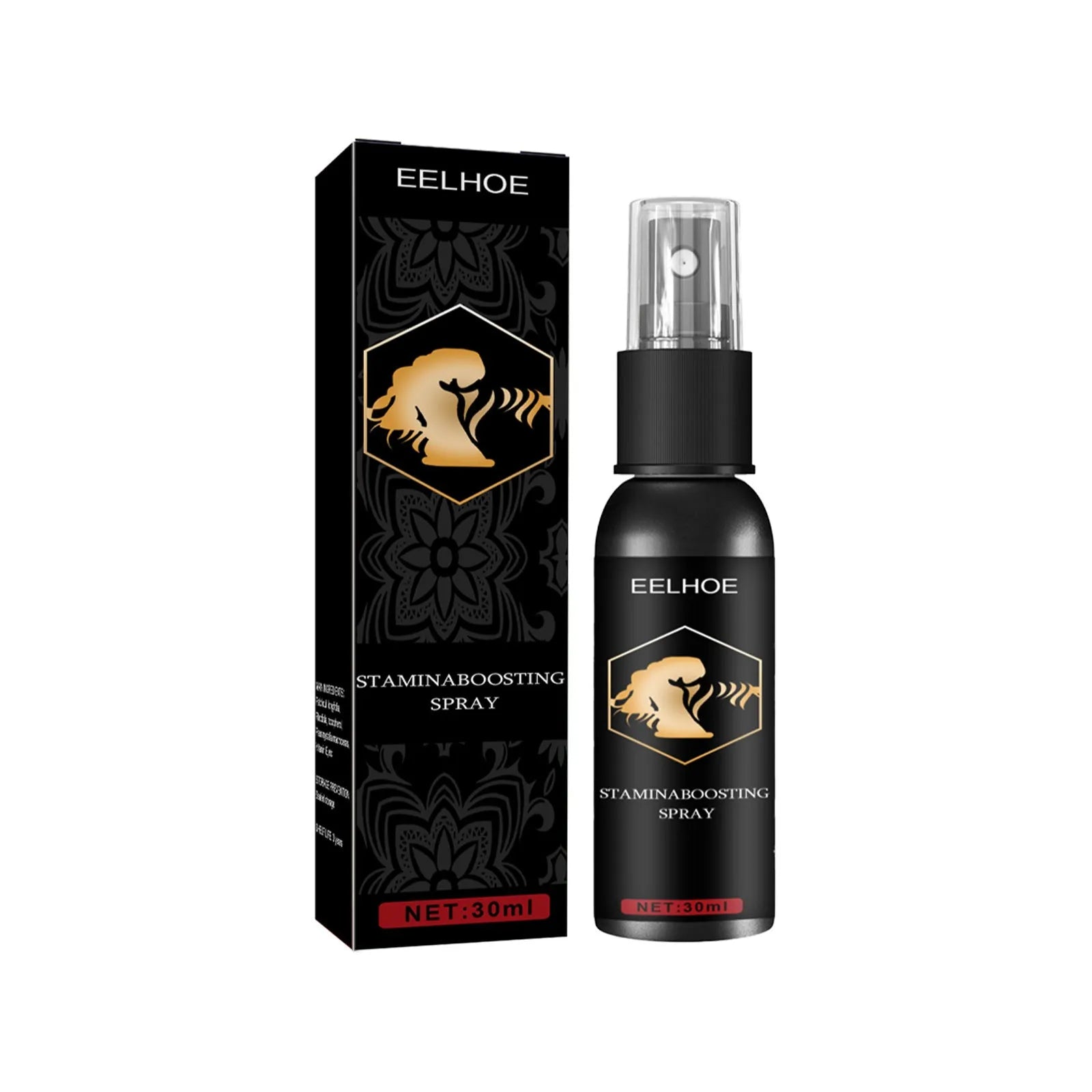 Men's body moisturising treatment oil spray for hip care in 30ml spray bottle