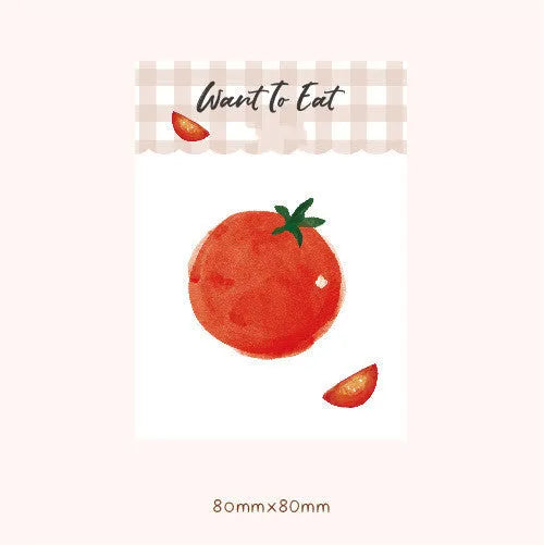 Food Bread Handbook Note Paper notepad showing colour options Bread01, Bread02, Tomato, Yogurt