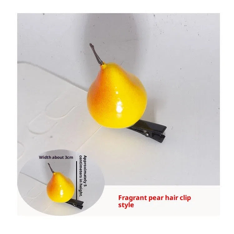Plastic grass bean sprout hairpin with cute flower barrettes for children, handmade floral hair accessory