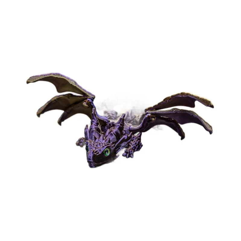 Red and gold printed PLA dragon wings costume prop toy