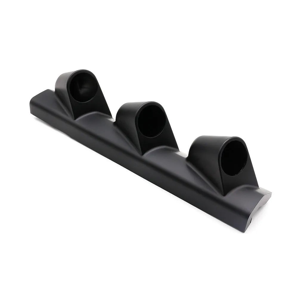 Black car instrument mounting frame with three holes for right-hand drive vehicle gauge installation