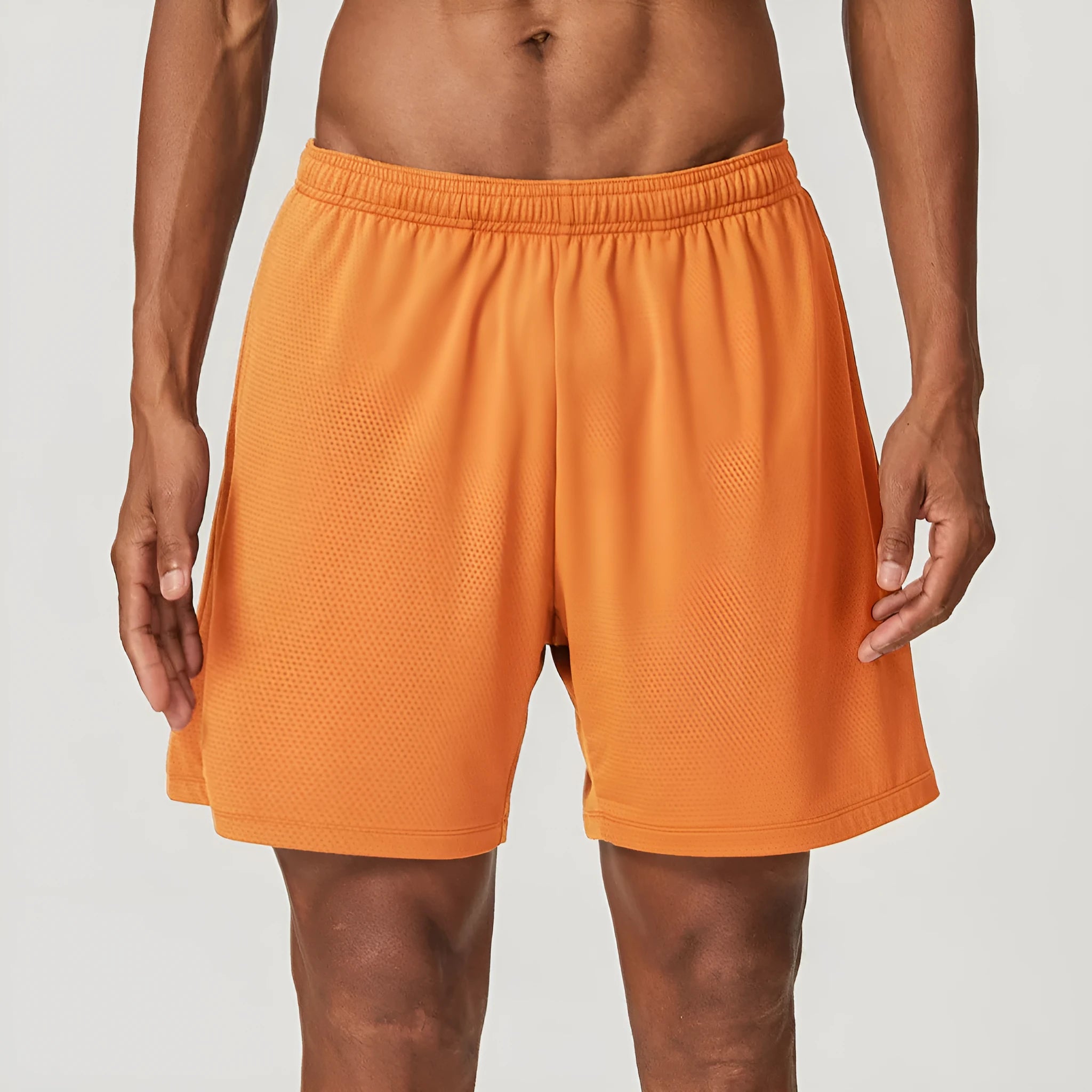 Men's quick-drying running shorts in seven colours with double-layer construction and moisture-wicking fabric