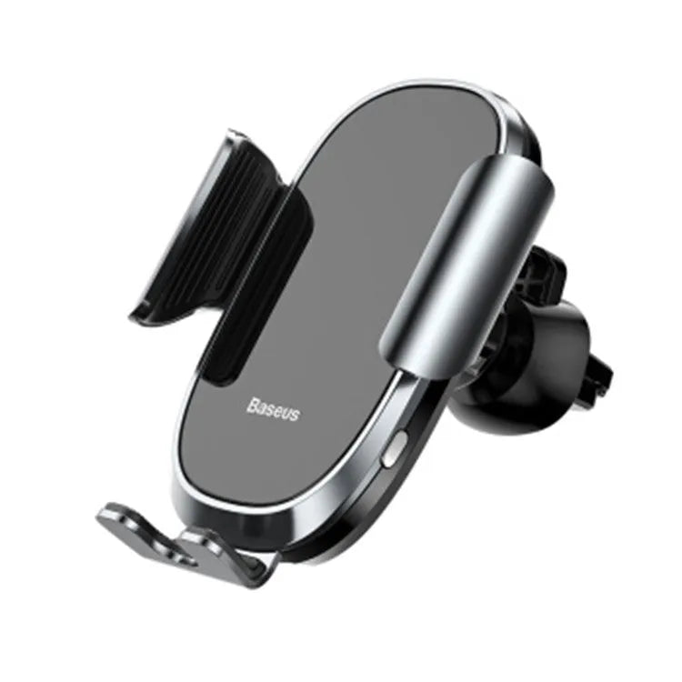 Universal smart car bracket with magnetic dashboard mount and adjustable arm in black, blue, and silvery colours.