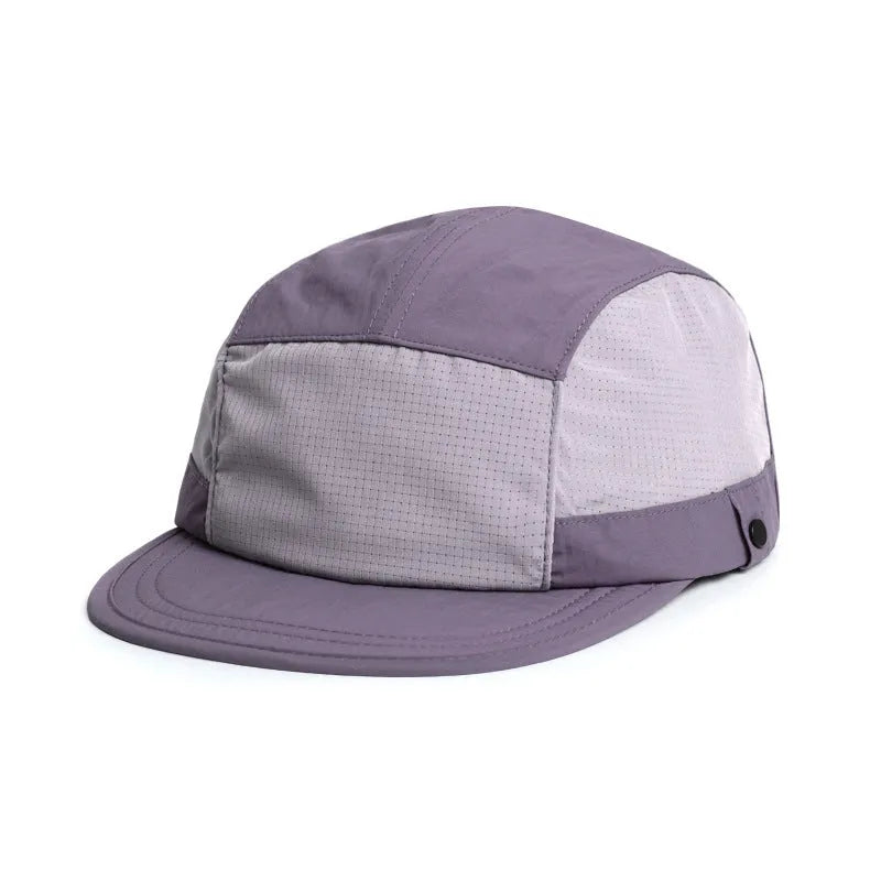 Breathable soft tongue cap with dome crown in various colours showing sun protection design
