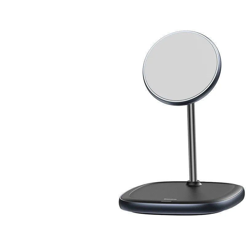 Swan Magnetic Desktop Stand Wireless Charger for Apple iPhone 12 in black and white with Type-C cable