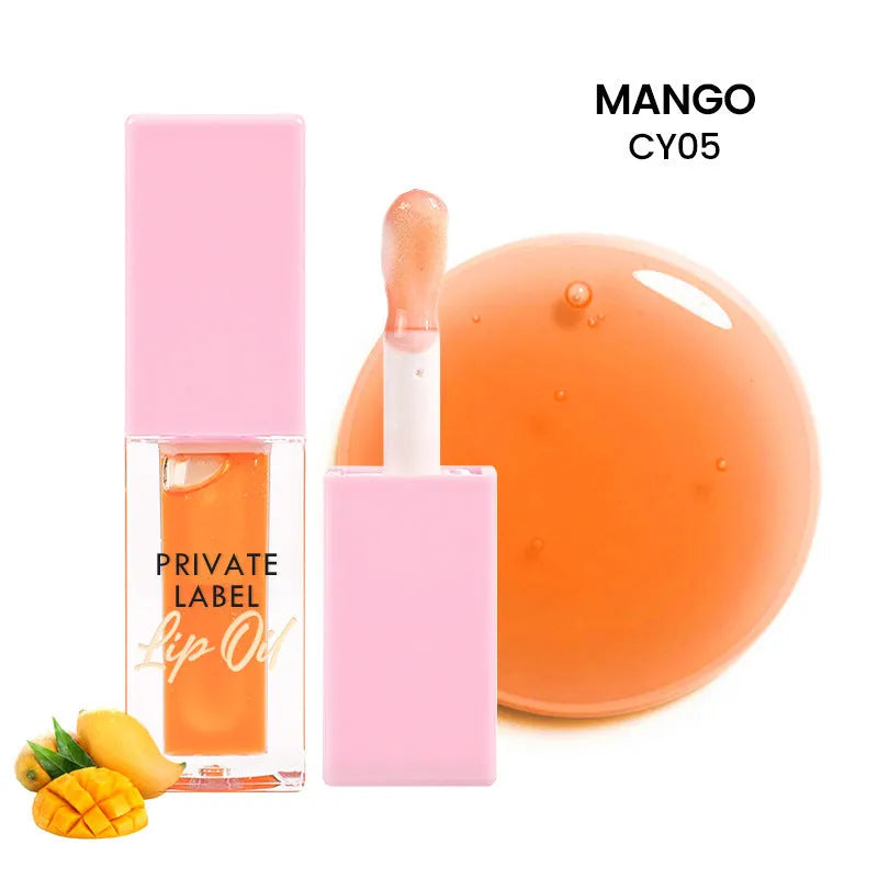 Women's transparent lip gloss tube with six sheer colour options in 6ML size