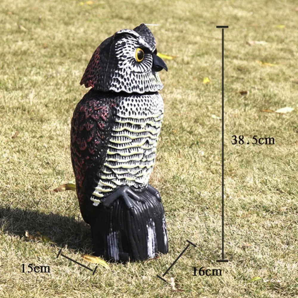 Electric owl outdoor animal model decoration with 360-degree rotating head