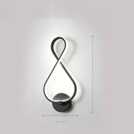 Nordic style LED wall lamp with a silicone shade mounted on a bedroom wall