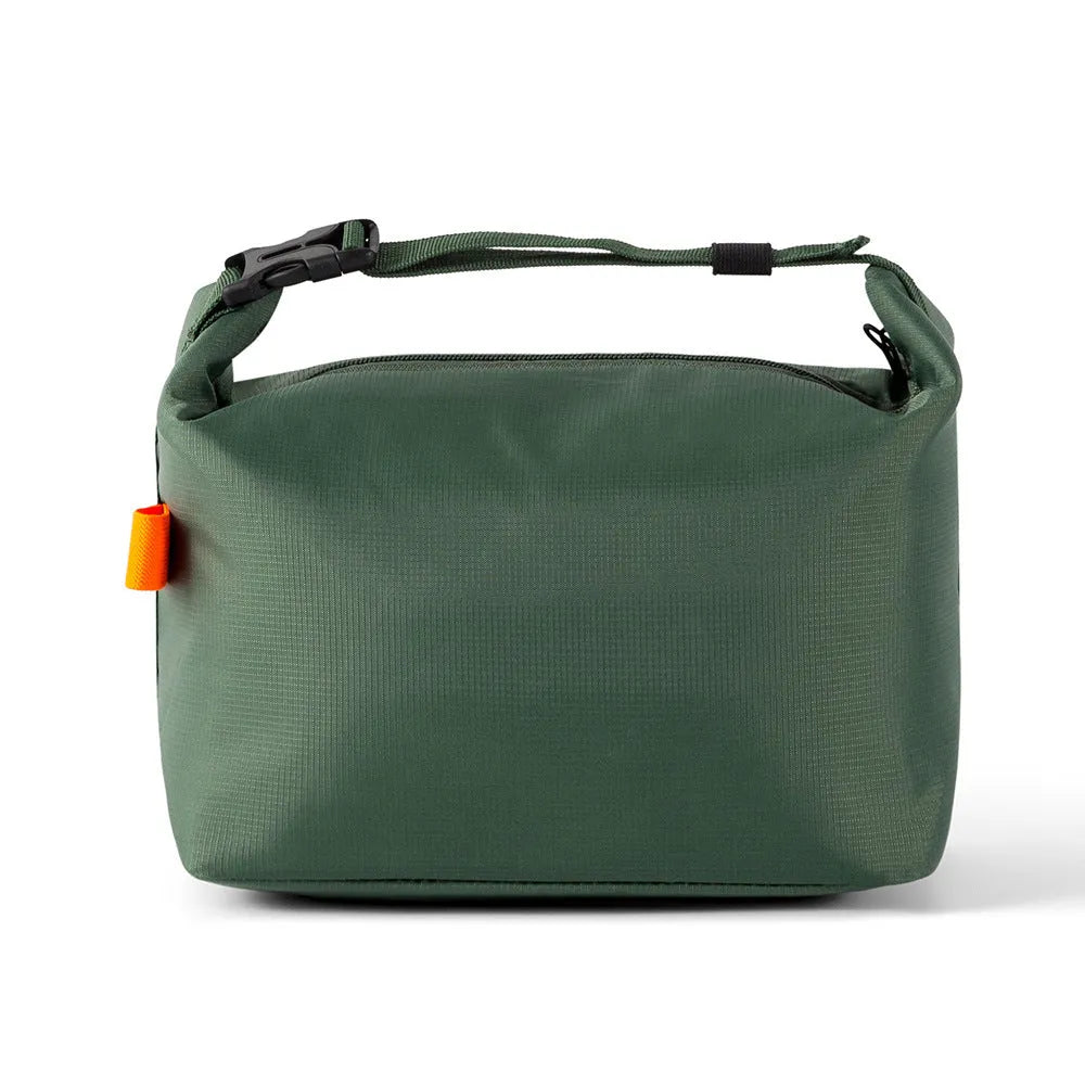 Japanese style insulated lunch bag in Oxford cloth, shown in Army Green colour