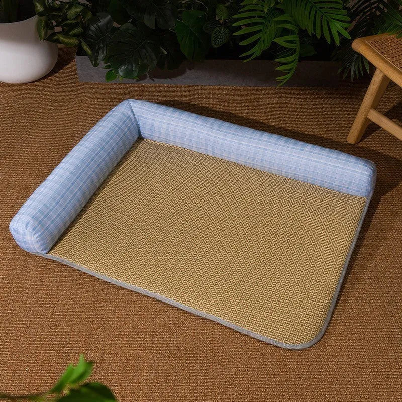 Non-stick Oxford cloth pet ice pad in perfume lemon colour for cats and dogs