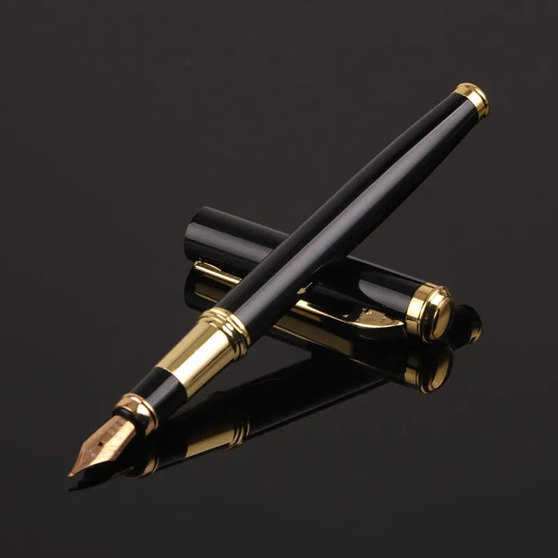 Metal ballpoint pen with 0.5mm Yijin nib in black and red colour options