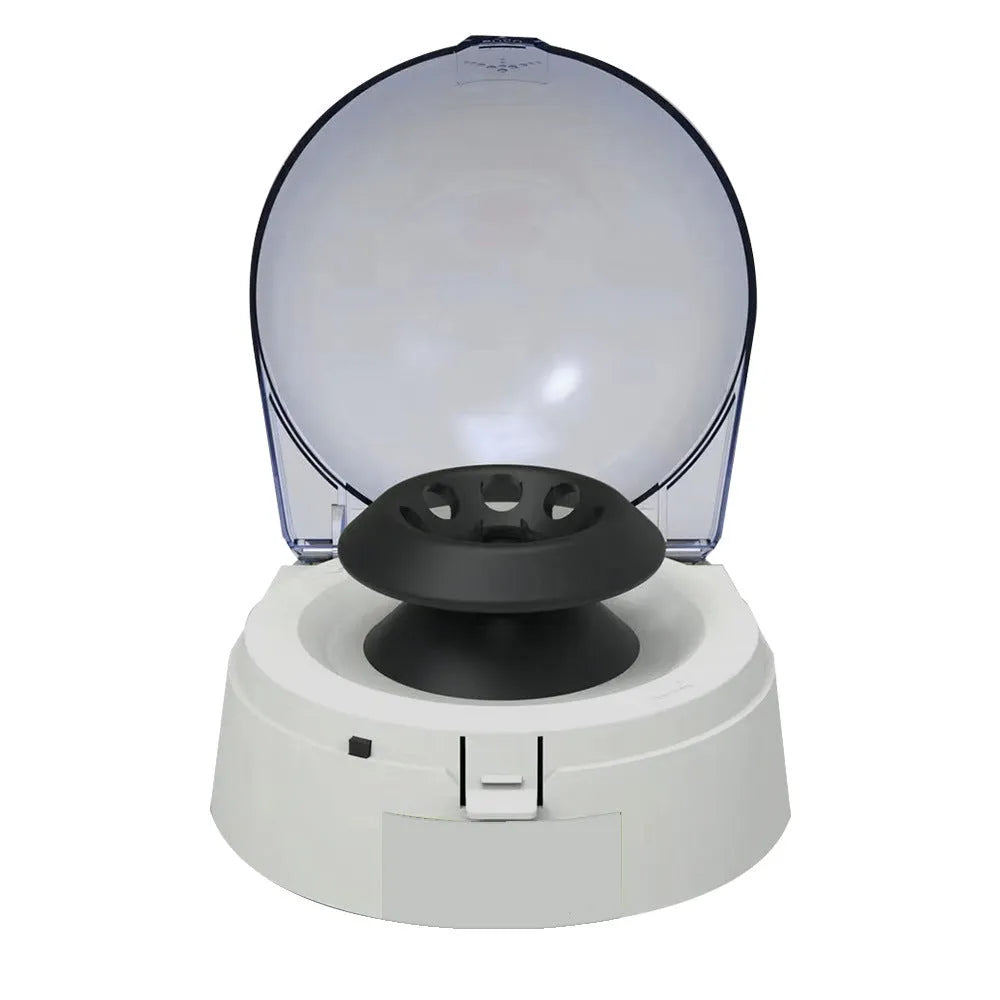 Mini laboratory centrifuge with 7000 RPM speed in compact 157x170x120mm dimensions