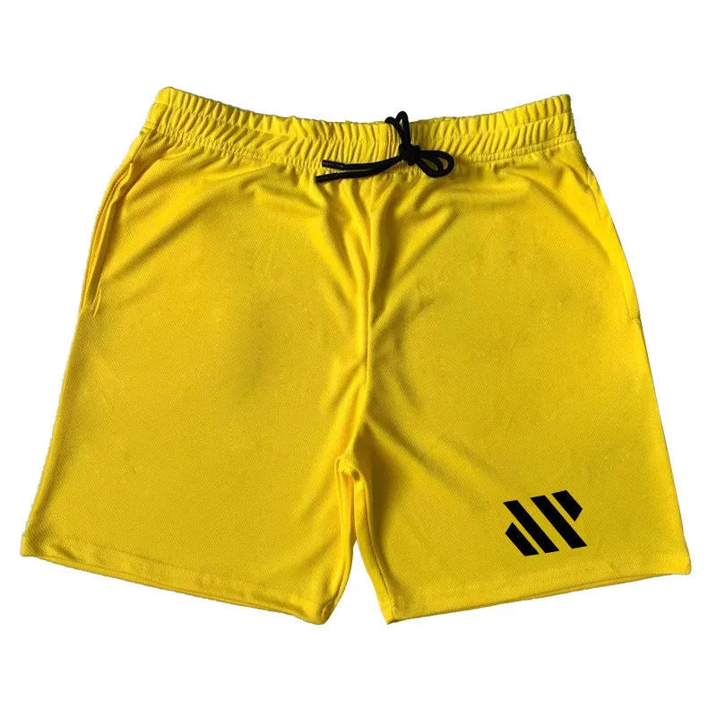 Metal silk fabric sports shorts in various colours for summer running and athletic wear