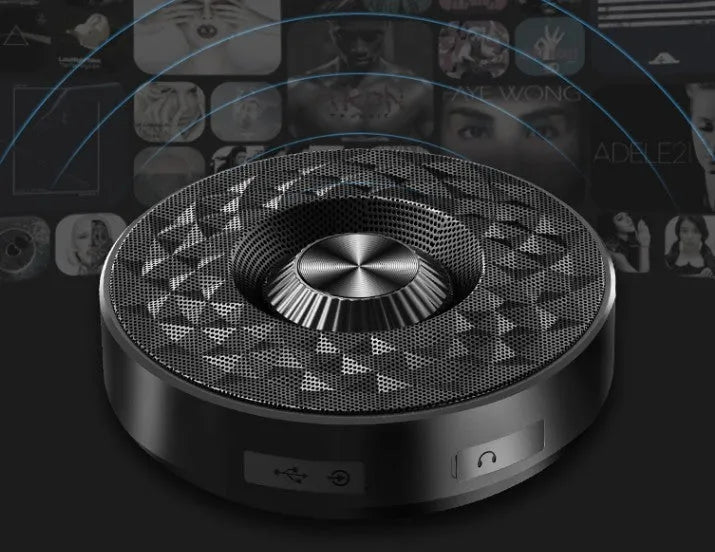 Mini Bluetooth wireless speaker in black, orange, or silvery white colours