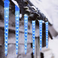 Solar LED ice cone shaped meteor shower Christmas lights with remote control