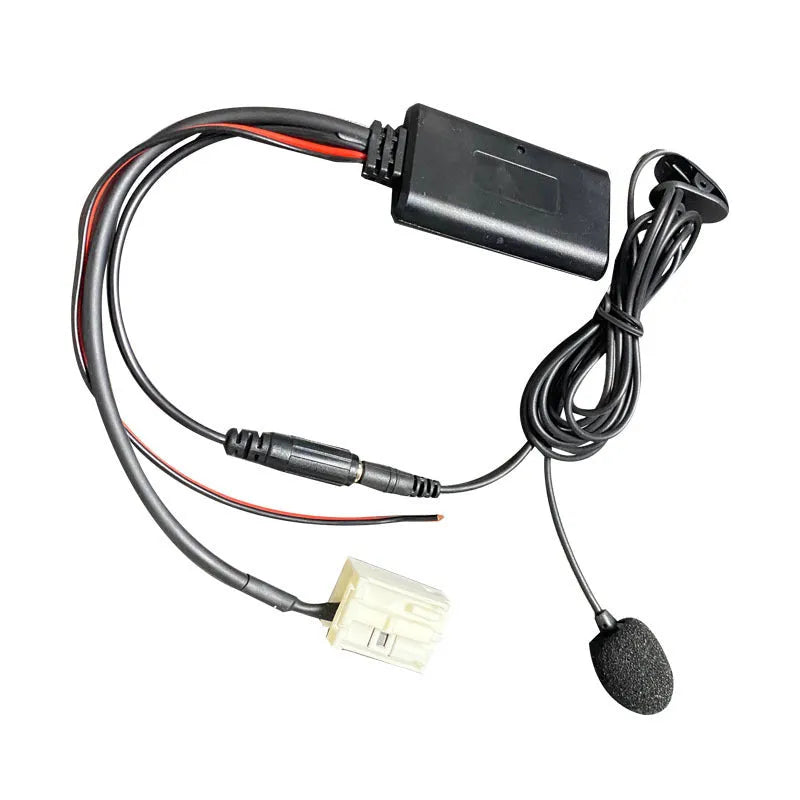 Car audio Bluetooth AUX cable and microphone kit for Citroen and Peugeot RD4 radio upgrades.