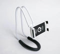 360 degree rotatable plastic and foam phone holder stand in black color for universal smartphones