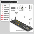Purple PP material fitness board with automatic rebound abdominal wheel for home workouts