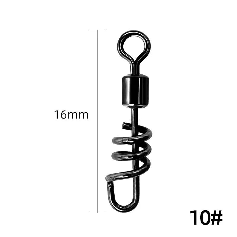 Stainless steel fishing swivel connector with 8-shaped ring design in various sizes
