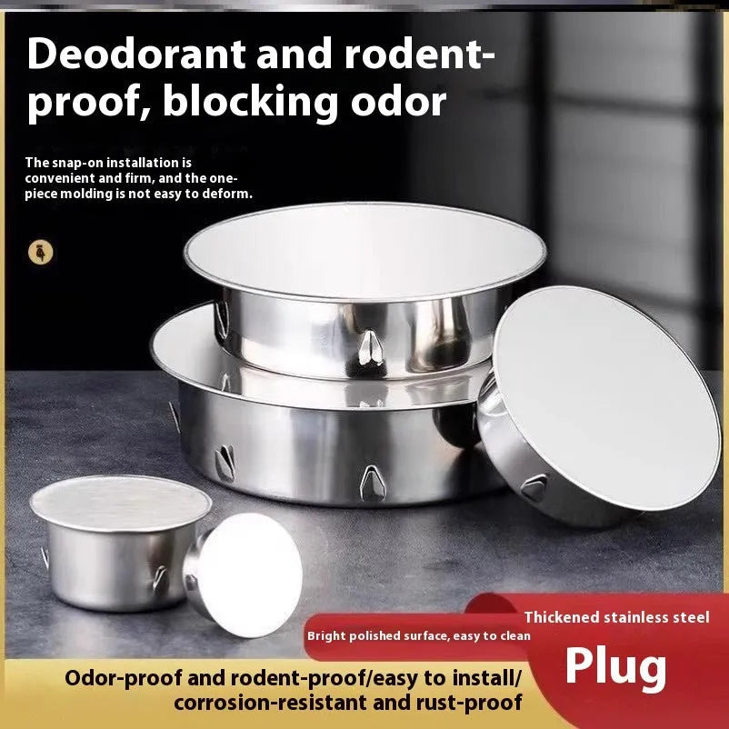 Stainless steel deodorant floor drain cover with modern simple design