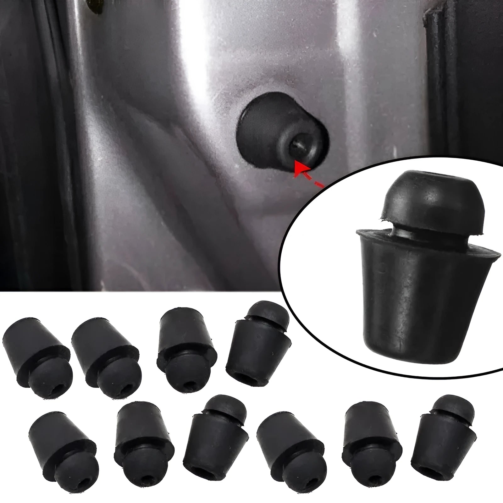 10 rubber automobile buckle shock absorbers for vehicle vibration damping in X16 colour