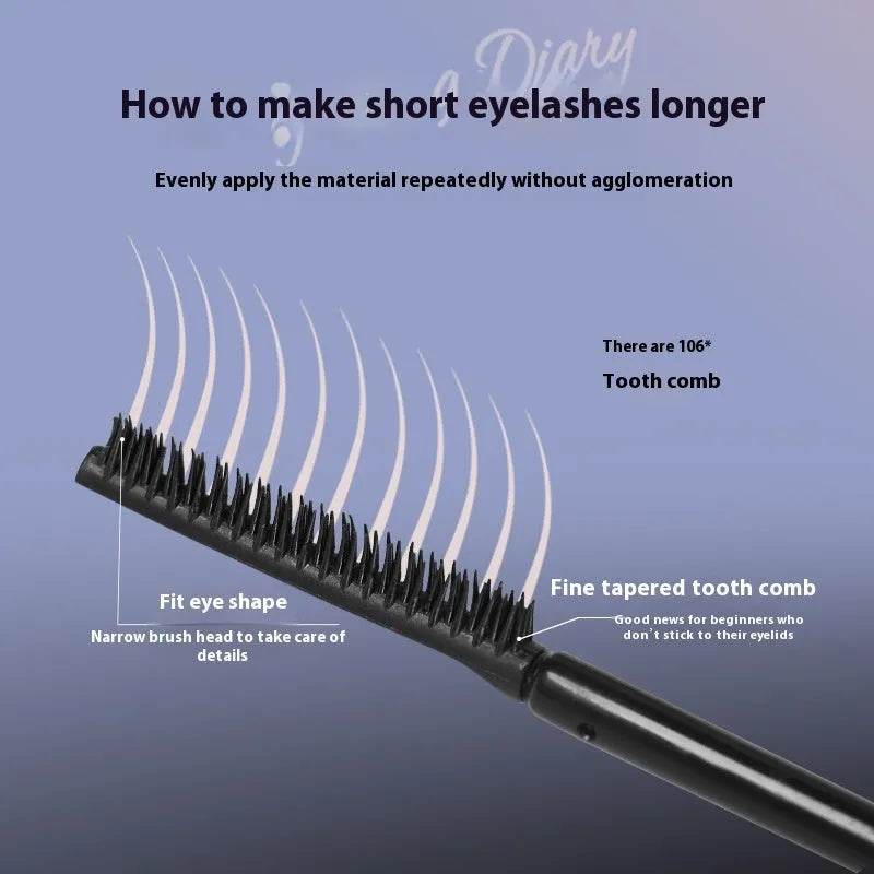 Long Curling Long-lasting Setting Mascara tube in black packaging, shown alongside brown shade option.