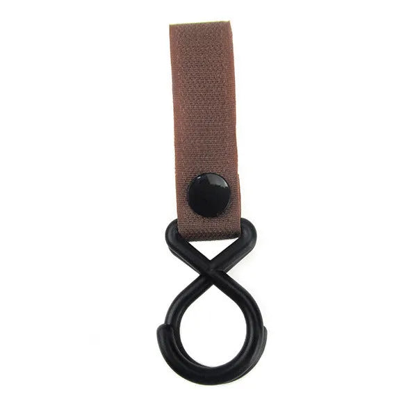 A nylon luggage Velcro hook in one of 18 available colours, shown in independent OPP packaging.