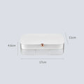 Modern minimalist jewellery storage box in green with multi-layer compartments