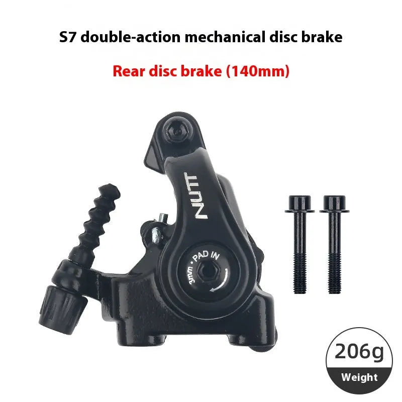 Road bike mechanical disc brake with metal caliper and 140mm or 160mm rotor