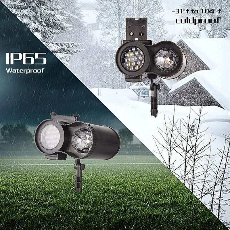 Outdoor waterproof double tube animated water pattern LED garden light with colour cards.