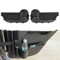 Black ABS door storage box with mesh pockets for Jeep Wrangler JK and JL models