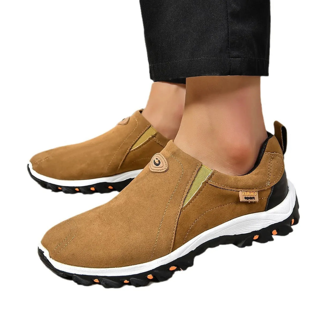 Men's round head thin shoes in slip-on oversleeve design available in multiple colours