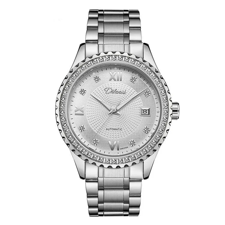 Fashionmonger men's automatic mechanical watch with luminous dial on wrist