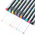 10 hook line pens with 0.38mm tips for technical drawing, 15.8cm length
