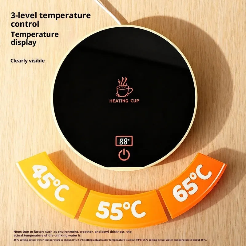 Ceramic cat water bowl with USB constant temperature heating mat in Leo Black colour